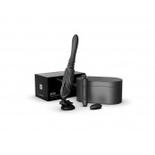 Черная секс-машина с функцией нагрева, насадками и присоской Sesh - Zalo - купить с доставкой в Волгограде