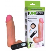 Фаллическая насадка Харнесс UNICOCK 7  с вибрацией - 19 см. - LOVETOY (А-Полимер) - купить с доставкой в Волгограде
