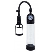 Чёрная вакуумная помпа A-toys с манометром и прозрачной колбой - A-toys - в Волгограде купить с доставкой