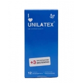Классические презервативы Unilatex Natural Plain - 12 шт. + 3 шт. в подарок - Unilatex - купить с доставкой в Волгограде