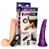 Вибрострапон с двумя насадками UniStrap - 18 и 18 см. - LOVETOY (А-Полимер) - купить с доставкой в Волгограде