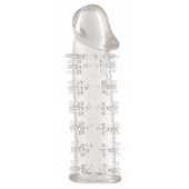 Гелевая прозрачная насадка с шипами - 12 см. - Toyfa Basic - в Волгограде купить с доставкой