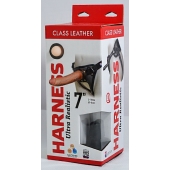 Насадка-фаллоимитатор на кожаных трусиках Harness Ultra Realistic 7  - 18 см. - LOVETOY (А-Полимер) - купить с доставкой в Волгограде