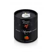 Массажная свеча с ароматом клубники Bougie de Massage Gourmande Fraise - 80 мл. - Plaisir Secret - купить с доставкой в Волгограде