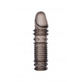 Дымчатая закрытая насадка ToyFa XLover с чешуйками и пупырышками - 13,5 см. - ToyFa - в Волгограде купить с доставкой