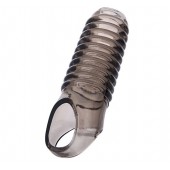 Дымчатая насадка с рёбрышками и подхватом мошонки ToyFa XLover - 12,5 см. - ToyFa - в Волгограде купить с доставкой