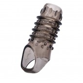 Открытая дымчатая насадка с точками и рёбрами ToyFa XLover - 11,5 см. - ToyFa - в Волгограде купить с доставкой