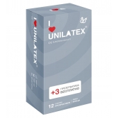 Презервативы с рёбрами Unilatex Ribbed - 12 шт. + 3 шт. в подарок - Unilatex - купить с доставкой в Волгограде
