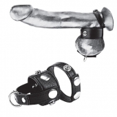 Утяжка для мошонки и пениса Cock Ring With 1  Ball Stretcher And Optional Weight Ring - BlueLine - купить с доставкой в Волгограде