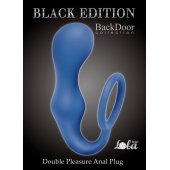 Синее эрекционное кольцо с анальной пробкой Double Pleasure Anal Plug - Lola Games - в Волгограде купить с доставкой