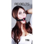 Чёрный кожаный чокер-кляп Tyra Black - Rebelts - купить с доставкой в Волгограде