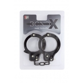 Чёрные наручники из листового металла BONDX METAL CUFFS BLACK - Dream Toys - купить с доставкой в Волгограде