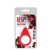 Красное эрекционное кольцо LIT-UP SILICONE STIMU RING 1 RED - Dream Toys - в Волгограде купить с доставкой