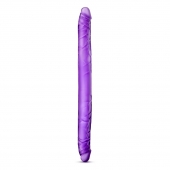 Фиолетовый двусторонний фаллоимитатор B Yours 16  Double Dildo - 40,6 см. - Blush Novelties