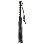 Чёрная мини-плеть из резины Rubber Mini Whip - 22 см. - Blush Novelties - купить с доставкой в Волгограде