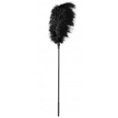 Стек с большим чёрным пером Large Feather Tickler - 65 см. - Blush Novelties - купить с доставкой в Волгограде