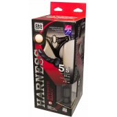 Пояс харнесс премиум класса WOMAN SIMPLEX(S) с 3 черными насадками - LOVETOY (А-Полимер) - купить с доставкой в Волгограде