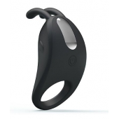 Чёрное эрекционное кольцо с вибрацией Rabbit Vibrator - Baile - в Волгограде купить с доставкой