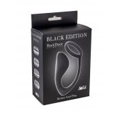 Чёрное эрекционное кольцо с анальной пробкой Button Anal Plug - Lola Games - в Волгограде купить с доставкой