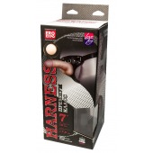 Кожаный пояс харнесс WOMAN LONG премиум класса с 3 насадками - LOVETOY (А-Полимер) - купить с доставкой в Волгограде