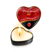 Массажная свеча с ароматом клубники Bougie Massage Candle - 35 мл. - Plaisir Secret - купить с доставкой в Волгограде