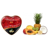 Массажная свеча с ароматом экзотических фруктов Bougie Massage Candle - 35 мл. - Plaisir Secret - купить с доставкой в Волгограде