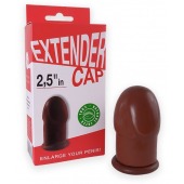 Коричневый латексный удлинитель пениса 2.5 in - Sitabella - в Волгограде купить с доставкой