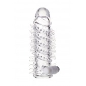 Насадка на пенис TOYFA A-Toys с вибропулей и шипами - 13,4 см. - A-toys - в Волгограде купить с доставкой