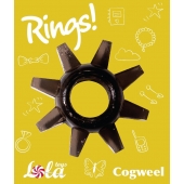 Чёрное эрекционное кольцо Rings Cogweel - Lola Games - в Волгограде купить с доставкой