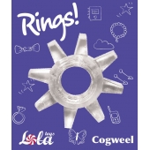 Прозрачное эрекционное кольцо Rings Cogweel - Lola Games - в Волгограде купить с доставкой