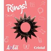 Чёрное эрекционное кольцо Rings Cristal - Lola Games - в Волгограде купить с доставкой