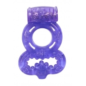 Фиолетовое эрекционное кольцо Rings Treadle с подхватом - Lola Games - в Волгограде купить с доставкой