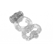 Прозрачное эрекционное кольцо Rings Treadle с подхватом - Lola Games - в Волгограде купить с доставкой