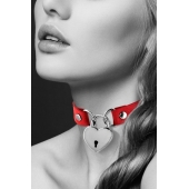 Красный чокер с замком в форме сердца - Bijoux Pour Toi - купить с доставкой в Волгограде