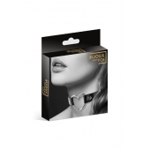 Чёрный чокер с кольцом в форме сердца - Bijoux Pour Toi - купить с доставкой в Волгограде