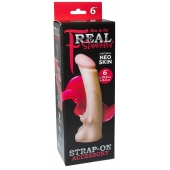 Телесная насадка REAL Standard с усиками на основании - 19 см. - LOVETOY (А-Полимер) - купить с доставкой в Волгограде