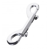 Серебристый двухсторонний карабин TOYFA Metal - ToyFa - купить с доставкой в Волгограде