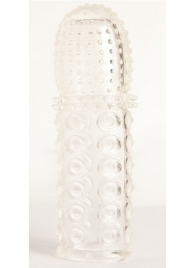 Прозрачная закрытая гелевая насадка - 13,5 см. - Toyfa Basic - в Волгограде купить с доставкой