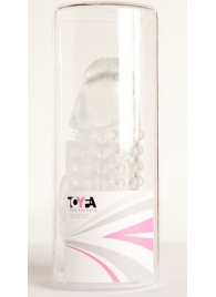 Гелевая прозрачная насадка с 2 отростками - 13 см. - Toyfa Basic - в Волгограде купить с доставкой