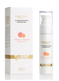 Универсальный массажный гель-смазка Allover Delicious Massage Gel с ароматом персика и аброкоса - 50 мл. - YESforLOV - купить с доставкой в Волгограде