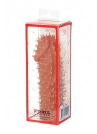 Телесная насадка на фаллос с имитацией шипов KOKOS Extreme Sleeve 07 - 14,7 см. - KOKOS - в Волгограде купить с доставкой