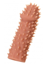 Телесная насадка на фаллос с имитацией шипов KOKOS Extreme Sleeve 07 - 14,7 см. - KOKOS - в Волгограде купить с доставкой