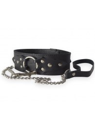 Широкий кожаный ошейник в готическом стиле - Sitabella - купить с доставкой в Волгограде