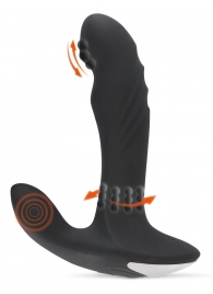 Черный вибромассажер простаты с функцией римминга Plug with Perineum Stimulator - 16,6 см. - Orion - в Волгограде купить с доставкой