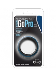 Черно-синее эрекционное кольцо Silicone Go Pro Cock Ring - Blush Novelties - в Волгограде купить с доставкой