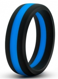 Черно-синее эрекционное кольцо Silicone Go Pro Cock Ring - Blush Novelties - в Волгограде купить с доставкой