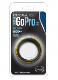 Черно-желтое силиконовое эрекционное кольцо Silicone Go Pro Cock Ring - Blush Novelties - в Волгограде купить с доставкой