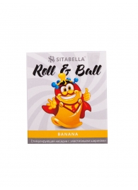 Стимулирующий презерватив-насадка Roll   Ball Banana - Sitabella - купить с доставкой в Волгограде