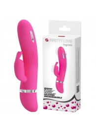 Розовый вибратор Ingram с электростимуляцией - 19,2 см. - Baile - купить с доставкой в Волгограде