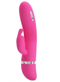 Розовый вибратор Ingram с электростимуляцией - 19,2 см. - Baile - купить с доставкой в Волгограде